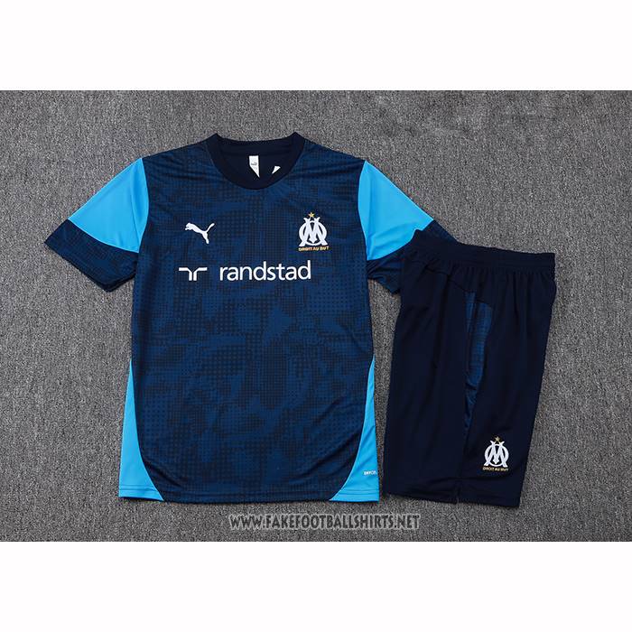 Tracksuit Olympique Marseille Short Sleeve 2025-2026 Blue - Shorts